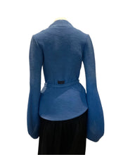 Load image into Gallery viewer, Blue wool jacket with bell sleeves