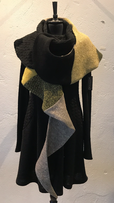 kurlproject circle wool scarf - yellow